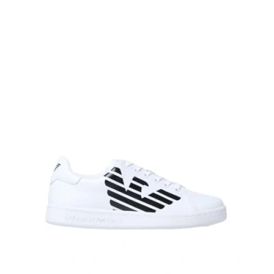 Image of EA7 Emporio Armani Unisex Trainers for kids, Size: 1.5, Triple white/black Pu