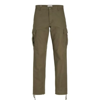 Image of Jack &amp; Jones Jpstkane Jjbarkley Cargo trousers, Men&#039;s, Size: 42x36, Olive night