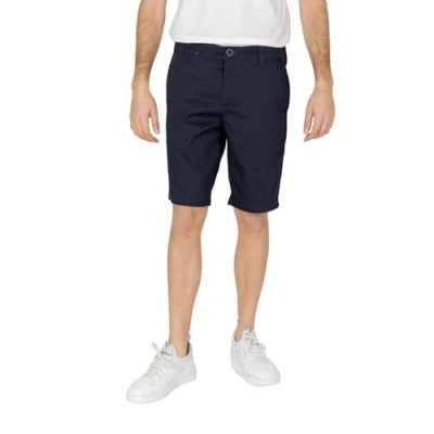 Image of Armani Exchange Men&#039;s Solid Stretch Twill Short Casual, Deep Navy, XS