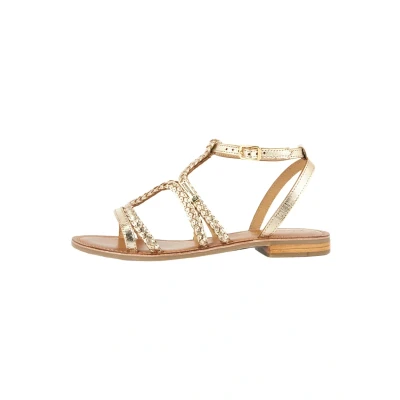 Image of Les Tropéziennes by M. Belarbi Women&#039;s Bongo Flat Sandal, Gold, 40 EU