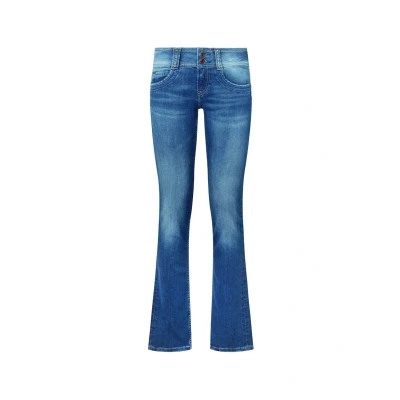 Image of Pepe Jeans Gen Women&#039;s Regular Fit Mid Waist Royal Dark, Blue (Denim d45), 27W / 34L, 34L