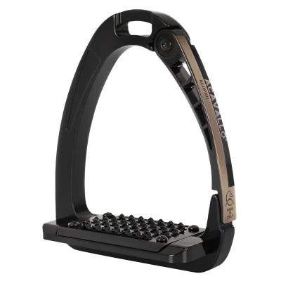 Image of Acavallo Arena Alupro Safety Stirrup Black Horse Stirrups Riding Equestrian