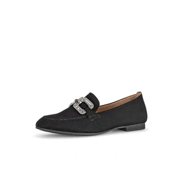 Image of Gabor Slipons, Women&#039;s, Size: 4, Schwarz(altsilber) Suede