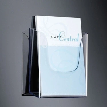 Image of SIGEL LH117 Wall Mounted Literature Holder, for A6 and DL, uv resistant acrylic, clear, 1 Piece