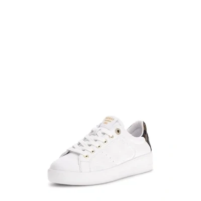 Image of Guess Ronii Trainers, Women&#039;s, Size: 7, White/brown High quality imitation leather