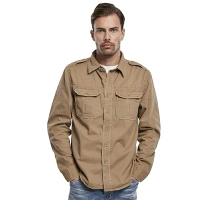 Image of Brandit Vintage Shirt Camel, Men&#039;s, Size: Large, Camel