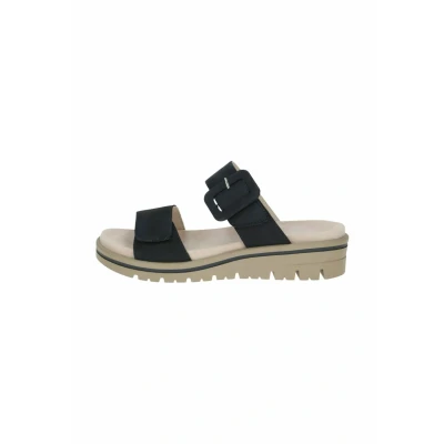 Image of Caprice Damen Sandale mit Absatz aus Leder, Schwarz (BLACK NAPPA), 40