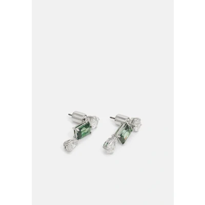 Image of Swarovski Mesmera Pierced Earrings Short Dangling TRIO Earrings, Women&#039;s, Size: One Size, Green