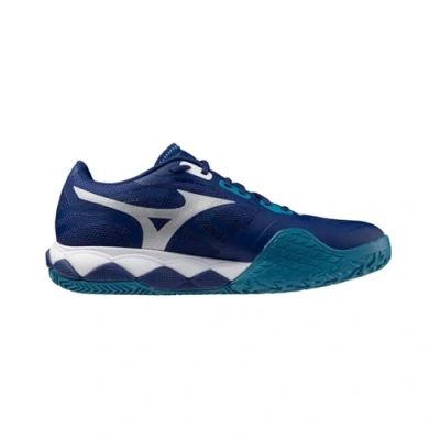 Image of Mizuno WAVE ENFORCE TOUR 2 CC Tennis Shoes Bellwether blue/white/fjord blue Women/Men Size 9,5