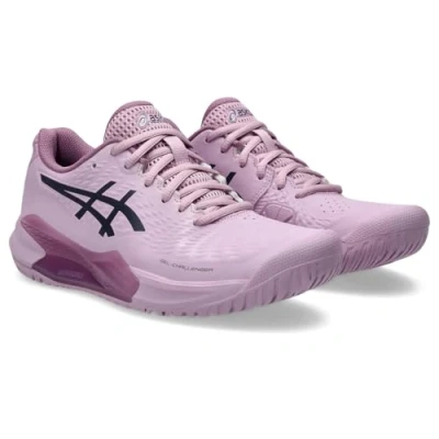 Image of Asics Gelchallenger 14 Multicourt tennis shoes, Women&#039;s, Size: 7.5, Light ube/indigo fog Textile/synthetics