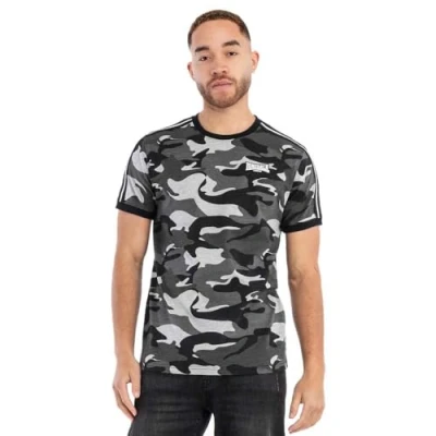 Image of Lonsdale Normale Passform Gunnista Print Tshirt, Men&#039;s, Size: Large, Camo grey