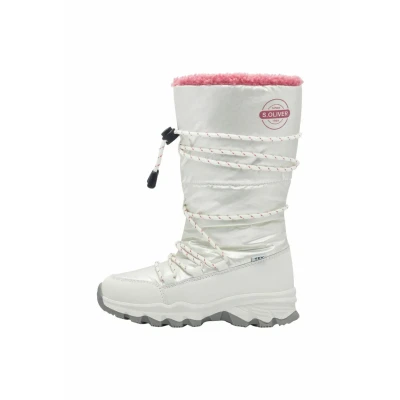 Image of s.Oliver Laceup boots for kids, Size: 4/4.5, Cream comb Textile/synthetics