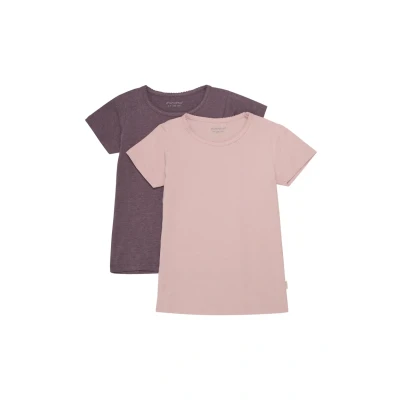 Image of Minymo Mibasic Print Tshirt for kids, Size: 104, Misty rose
