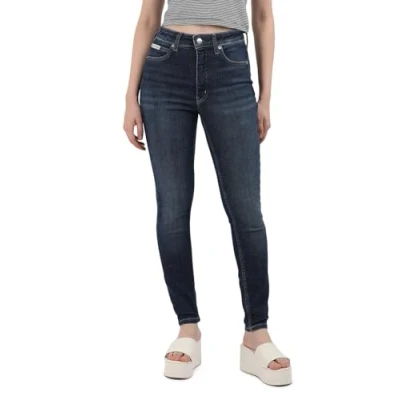 Image of Calvin Klein Jeans HIGH Super Skinny Ankle Fit, Women&#039;s, Size: 29, Denim dark