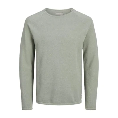 Image of Jack &amp; Jones Jjehill CREW NECK Jumper, Men&#039;s, Size: Large, Iceberg green