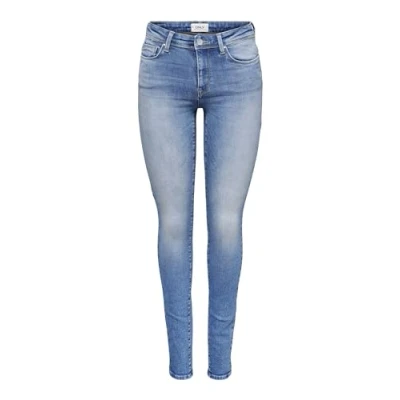 Image of ONLY Women&#039;s Jeans, Light Medium Blue Denim, 31W / 34L