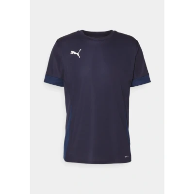 Image of Puma Teamgoal Matchday Sports Tshirt, Men&#039;s, Size: XL, navy/white/persian blue