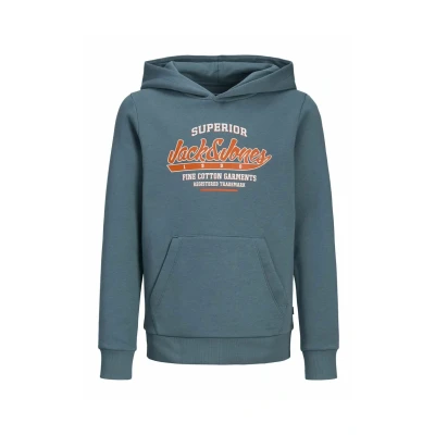Image of Jack &amp; Jones Junior Jjelogo NOOS JNR Hoodie, Men&#039;s, Size: 140, Oceanview