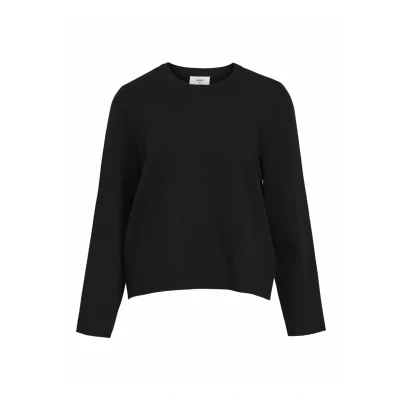 Image of Object Women&#039;s Objreynard Square Sleeve O Neck Noos Knitted Jumper, Black, S