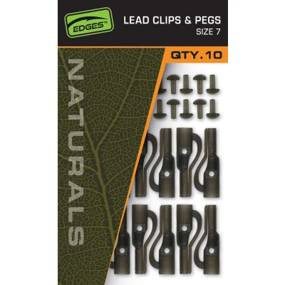 Image of Fox Naturals Lead Clips &amp; Pegs (Size 7) (10 pieces) Terminal tackle