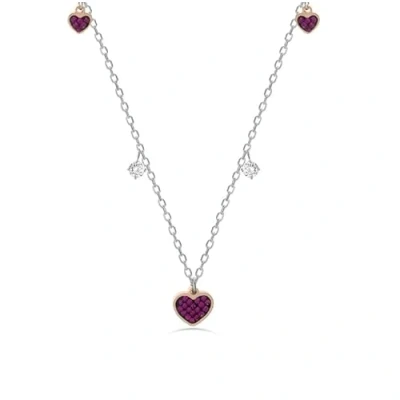 Image of LIU JO Necklace Essential silvercoloured/white and red, Women&#039;s, Size: One Size, Silver coloured/white red