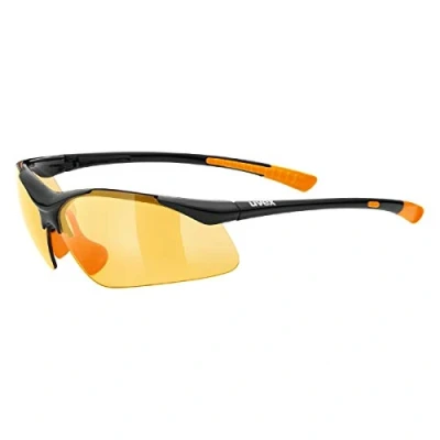 Image of uvex sportstyle 223 Sports Glasses for Men and Women Mirrored Pressure free Perfect Hold Black/Orange/Orange One Size