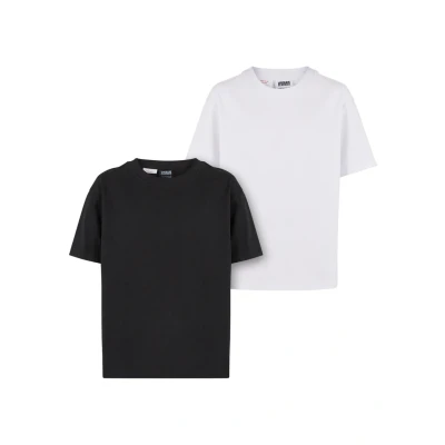 Image of Urban Classics Boyfriend TEE 2PACK Basic Tshirt for kids, Size: 5 6y, Black white