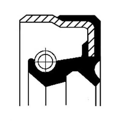 Image of Shaft Seal, wheel hub CORTECO 12015407B