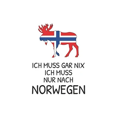 Image of Norwegen Notizbuch: Ich Muss Gar Nix Nur Nach Reise / 6x9 Zoll 120 karierte Seiten