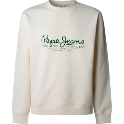 Image of Pepe Jeans Dumas CREW Sweatshirt, Men&#039;s, Size: Medium, Off white
