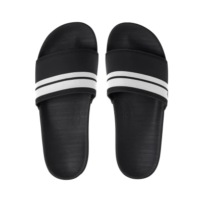 Image of Quiksilver RIVI Slide Pool slides, Men&#039;s, Size: 12, Black/white Synthetics