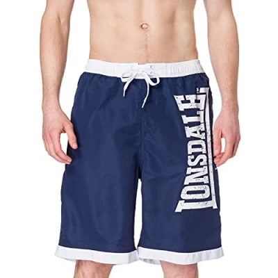 Image of Lonsdale Clennell Swimming shorts, Men&#039;s, Size: XXL, Navy white