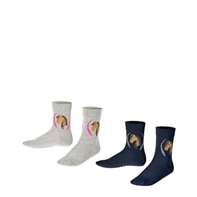 Image of FALKE Unisex Kid&#039;s Socks (pack of 2), Multicolor (Sortiment 0010), 5.5 8