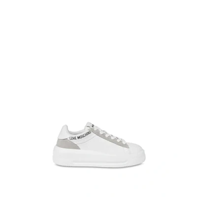 Image of Love Moschino Eclipse Trainers, Women&#039;s, Size: 7, White/pearl High quality imitation leather