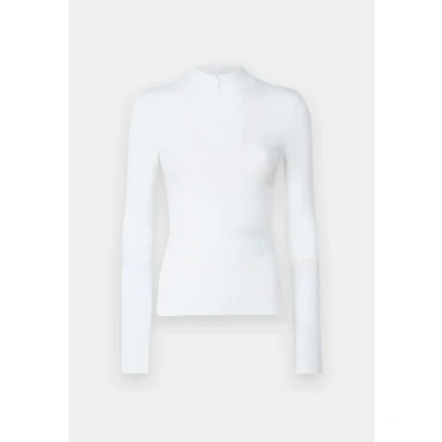 Image of Pieces Pckitte ZIP Tneck Long sleeved top, Women&#039;s, Size: XS, Bright white