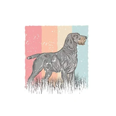 Image of Deutsch Drahthaar Notizbuch: Vintage Jagdhund Hund / 6x9 Zoll 120 karierte Seiten