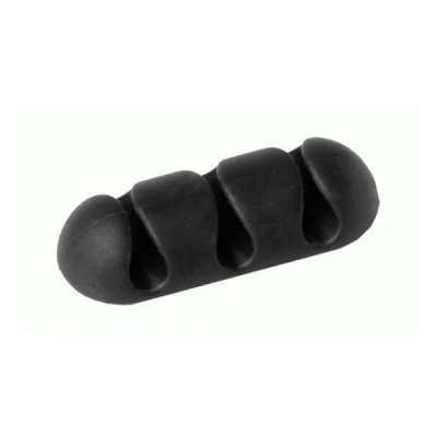 Image of Durable Cavoline dark grey 3 clip cable holder (2 pack)