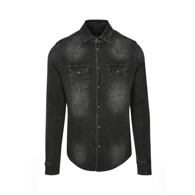 Image of Brandit Herren Riley Denimshirt Shirt, Men&#039;s, Size: 4XL, Black