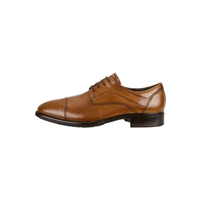 Image of ECCO Citytray Laceups, Men&#039;s, Size: 6.5, Amber Leather