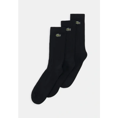 Image of Lacoste 3 PACK Socks, Men&#039;s, Size: 9 12, Black