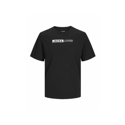 Image of JACK &amp; JONES Men&#039;s T Shirts Short Sleeve Designer O Neck Tee Top, Size S to 2XL, Black/Print:play 5, XL