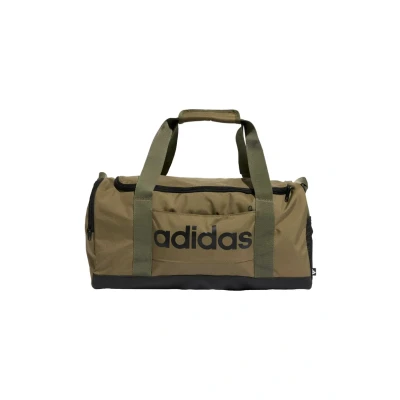 Image of adidas Unisex Essentials Linear Duffel Bag, Collegiate Green/Black, S