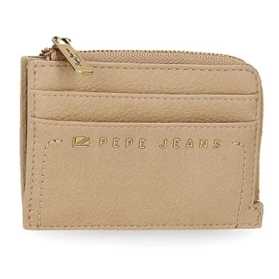 Image of Pepe Jeans Diane Handbag Faux Leather, Taupe, Tarjetero, card holder
