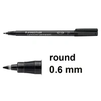 Image of STAEDTLER 318 9 Lumocolor Permanent Pen, Fine Line Width, 0.6mm Black (Box of 10)