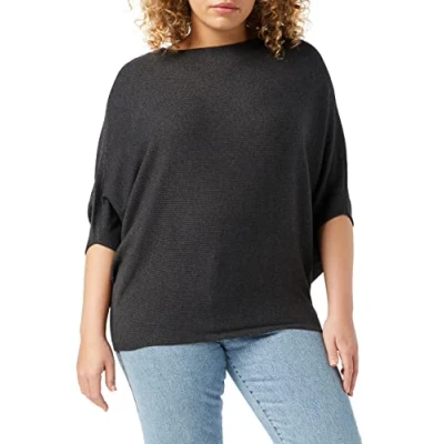 Image of JDY Behave Batsleeve Jumper, Women&#039;s, Size: Small, Dark grey melange