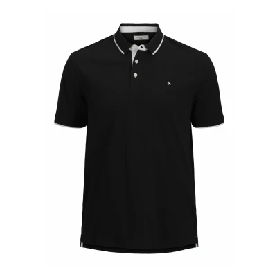 Image of JACK &amp; JONES Men&#039;s Jjepaulos Polo SS Noos Pls, black, 3XL