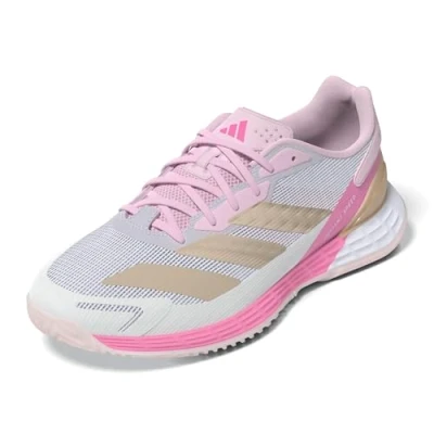 Image of adidas Performance Defiant Speed 2.0 tennis Multicourt shoes, Women&#039;s, Size: 5.5, White/ash pearl/bliss pink shoes