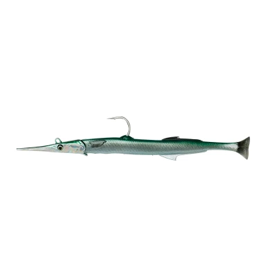 Image of Savage Gear 3D Needlefish Pulsetail 23cm 55g Sinking Green (2+1pcs) Sea fishing lure