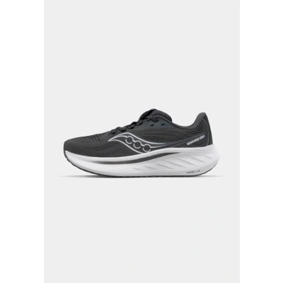 Image of Saucony RIDE 18 Road running shoes, Women&#039;s, Size: 3.5, Black/white Textile/synthetics