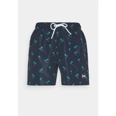 Image of Urban Classics B T Pattern Swimming shorts, Men&#039;s, Size: 3XL, Dark blue